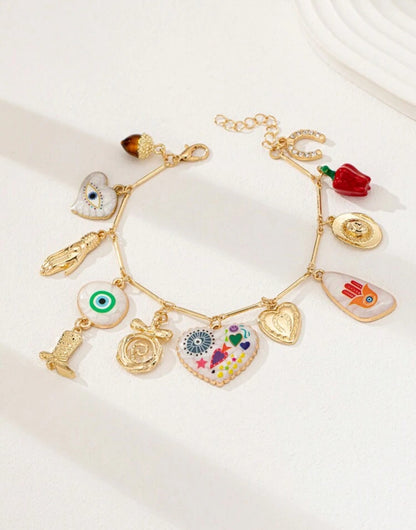 Fun Fetti Cowgirl Charm Bracelet