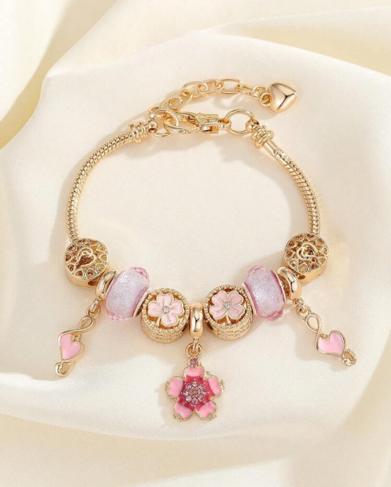 Flower Bomb Charm Bracelet