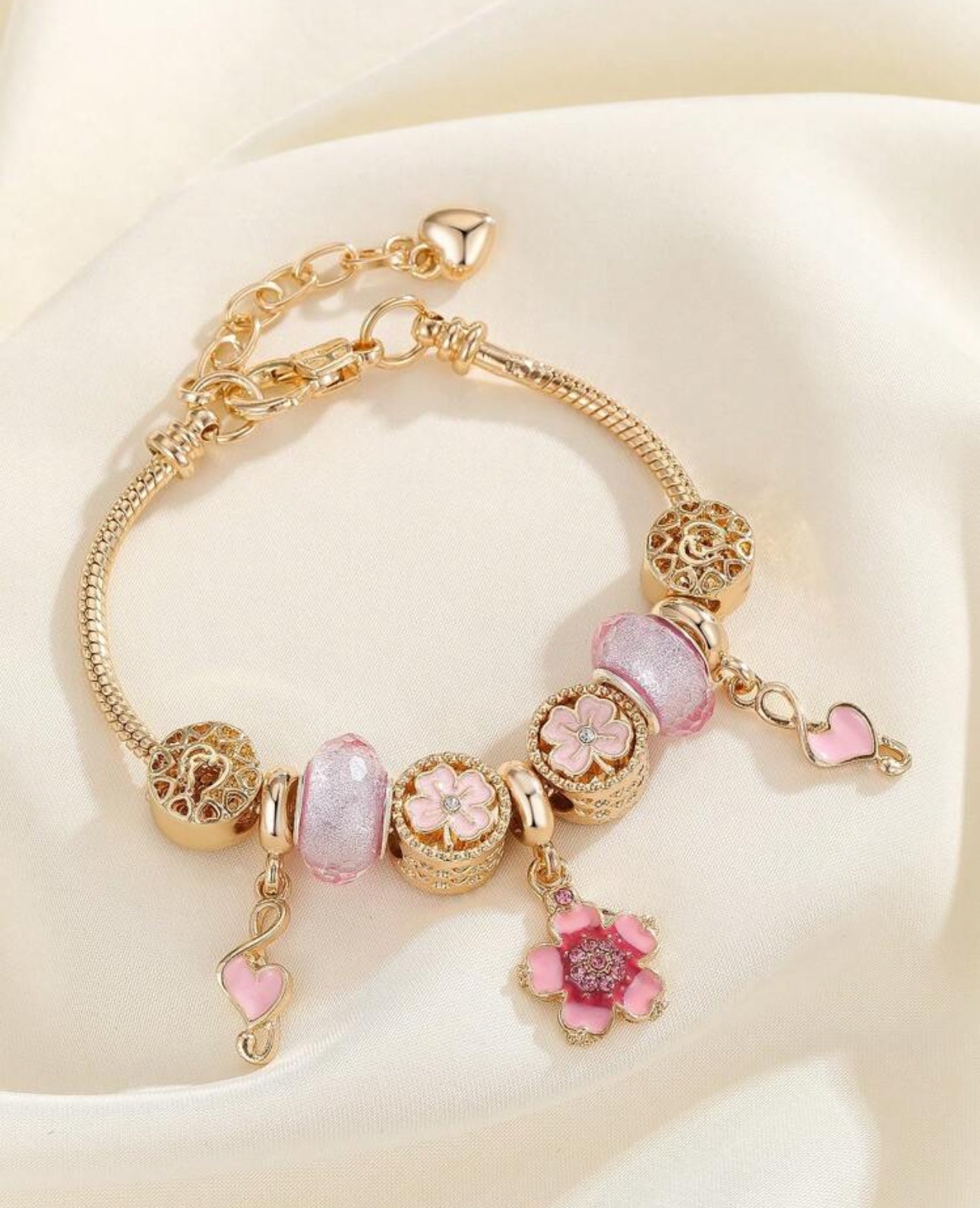 Flower Bomb Charm Bracelet