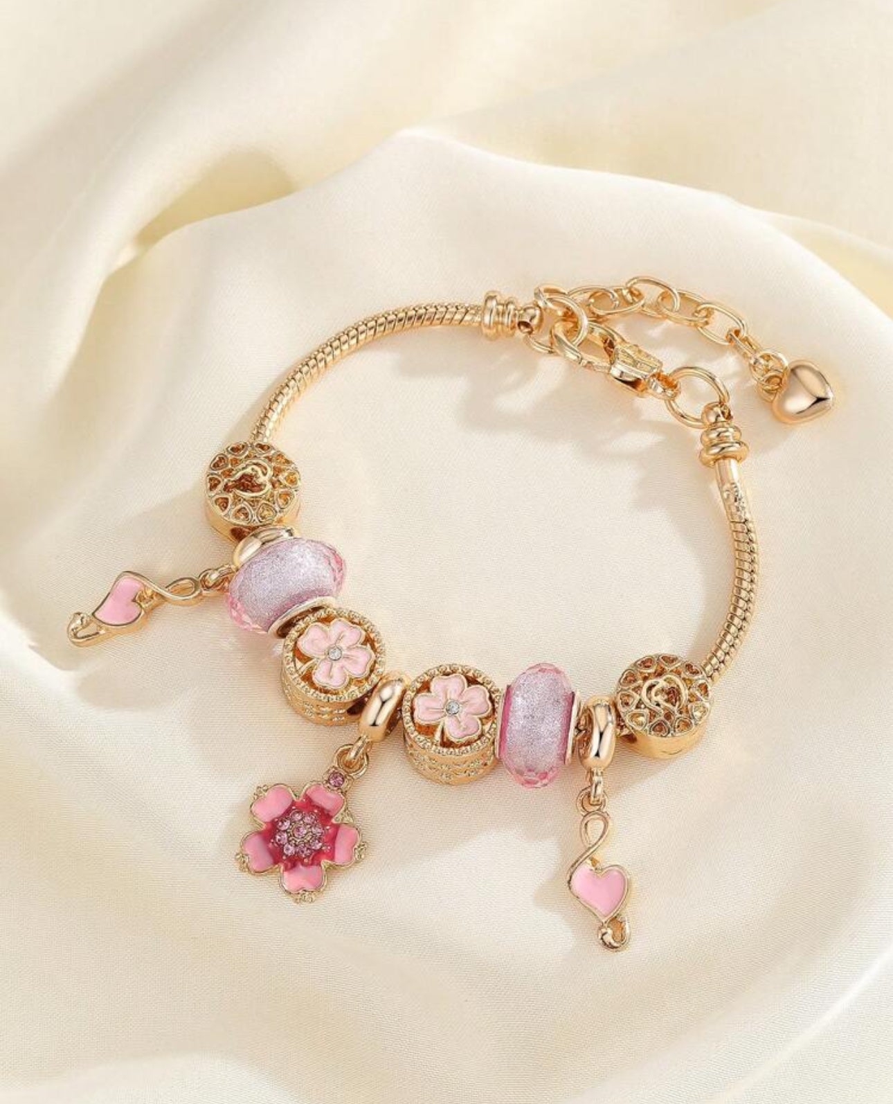 Flower Bomb Charm Bracelet