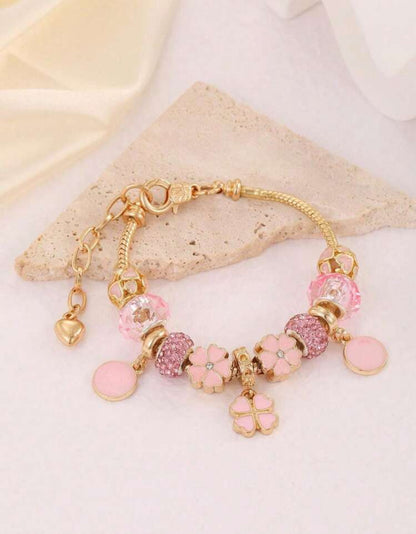 Pretty In Pink Charm Bracelet