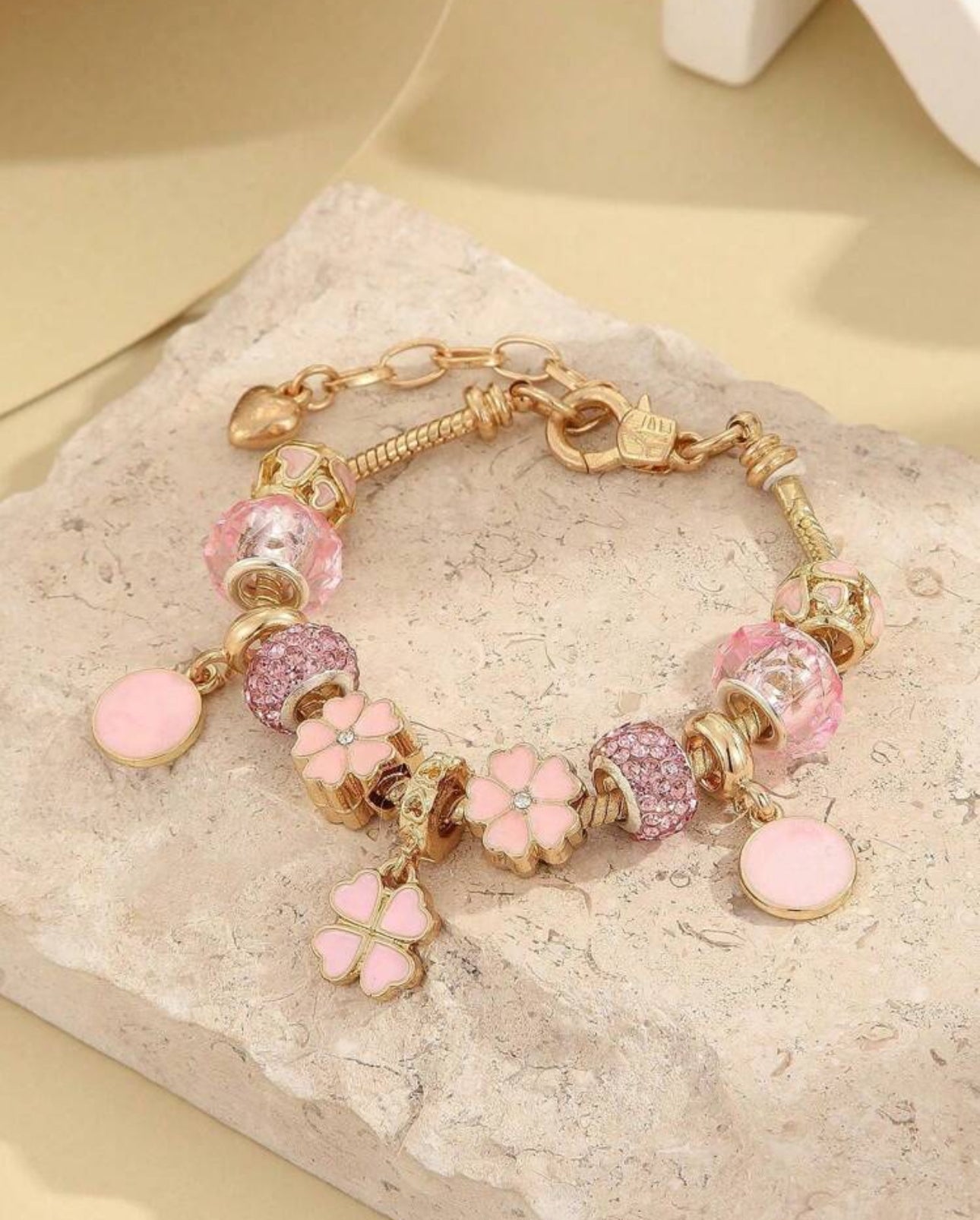 Pretty In Pink Charm Bracelet