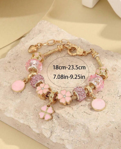 Pretty In Pink Charm Bracelet