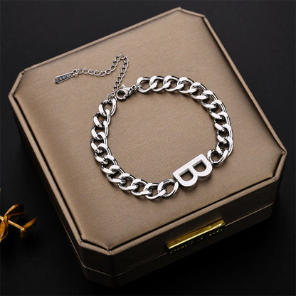 Cuban Link letter B Bracelet