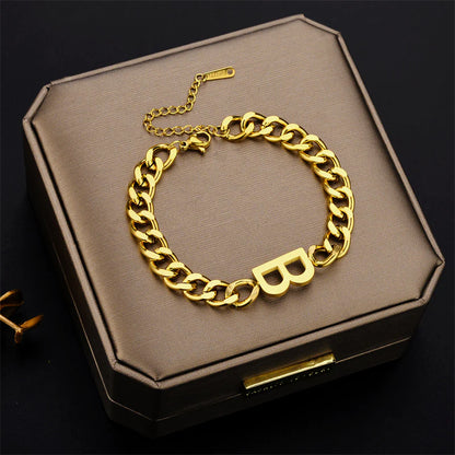 Cuban Link letter B Bracelet